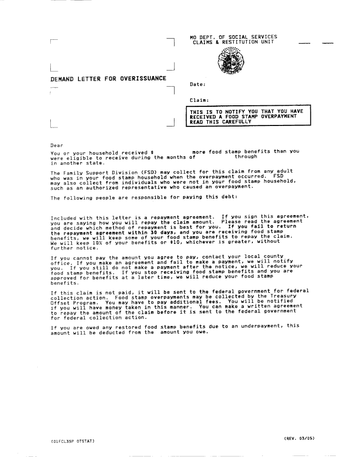Image of CARS-3 OTSTAT letter