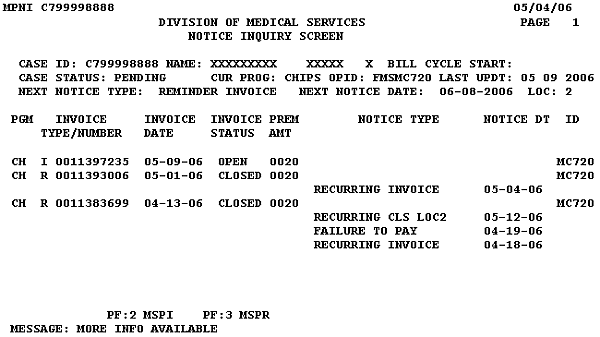 screen shot of MPNI
