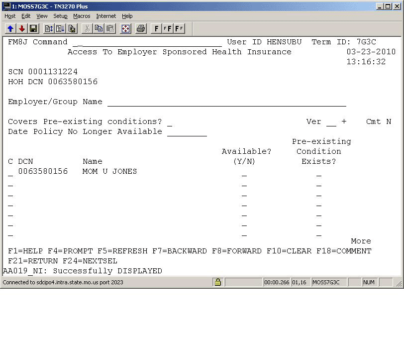 FM8J Screen