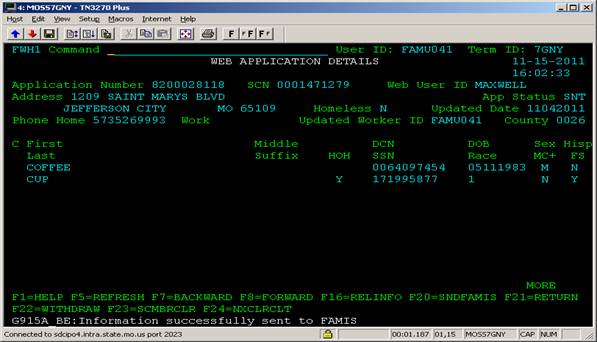 FWH1 Screen