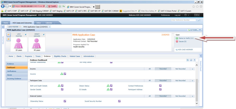 MEDES Screen shot