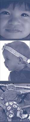 three images of children/babies